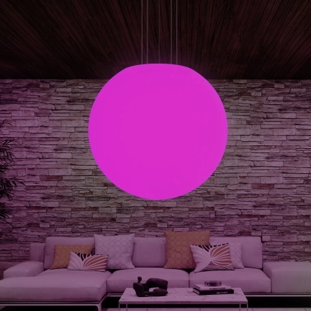 Подвесной светящийся шар "Хот" 80 см RGB