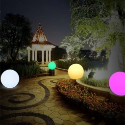 Уличный шар-светильник "Иду" 80 см RGB
