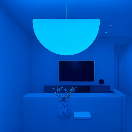 Подвесная светящаяся полусфера "Лея" 80 см RGB