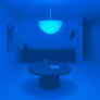 Подвесная светящаяся полусфера "Лея" 50 см RGB