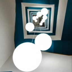 Подвесной светящийся шар "Хот" 30 см белый