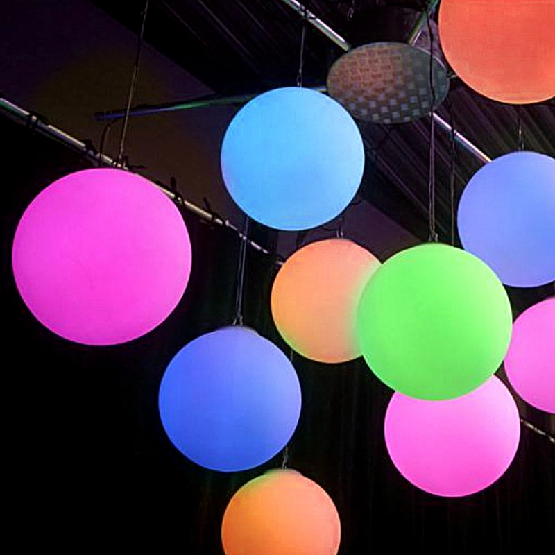 Подвесной светящийся шар "Хот" 50 см RGB