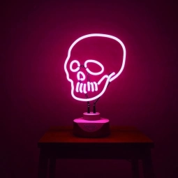 Неоновый светильник "Pink Skull"