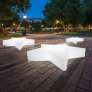 Свет. скамейка "Star" H 40см D 125см