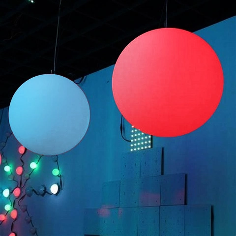 Подвесной светящийся шар "Хот" 60 см RGB