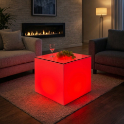Светящийся стол Cubo 50 RGB с аккумулятором (стекло в комплекте)