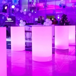 Светящийся фуршетный стол "Камино" RGB (работа от сети)