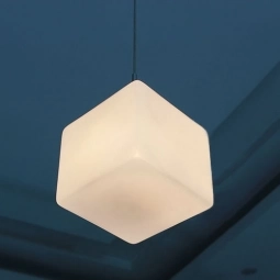 Подвесной куб светильник "Дарт" 40 см белый