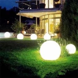 Уличный шар-светильник "Иду" 80 см белый